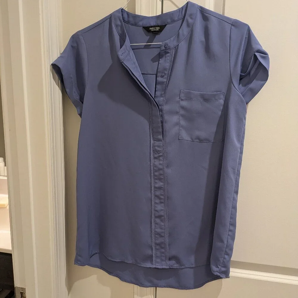 Simply Vera VeraWang periwinkle blouse - Picture 1 of 6